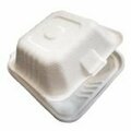 Americareroyal PrimeWare Hinged Container Molded Fiber 6x6x3, 5PK HL-66